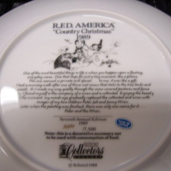 Lowell Davis Country Christmas 1989 & 1990  - Collector Plates - Picture 2 of 4